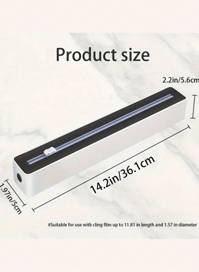 Valiant Glow Refillable Suction-Base Cling Film Dispenser (with Bi-Directional Slide Cutter) | 2-in-1 Design: Cling Film + Foil Dispenser | Strong Suction Base for Ultra-Stable Kitchen Counter Use | Effortless Bi-Directional Cutting—A Kitchen & Meal Prep Essential Must-Have for Home & Restaurant - Image 2